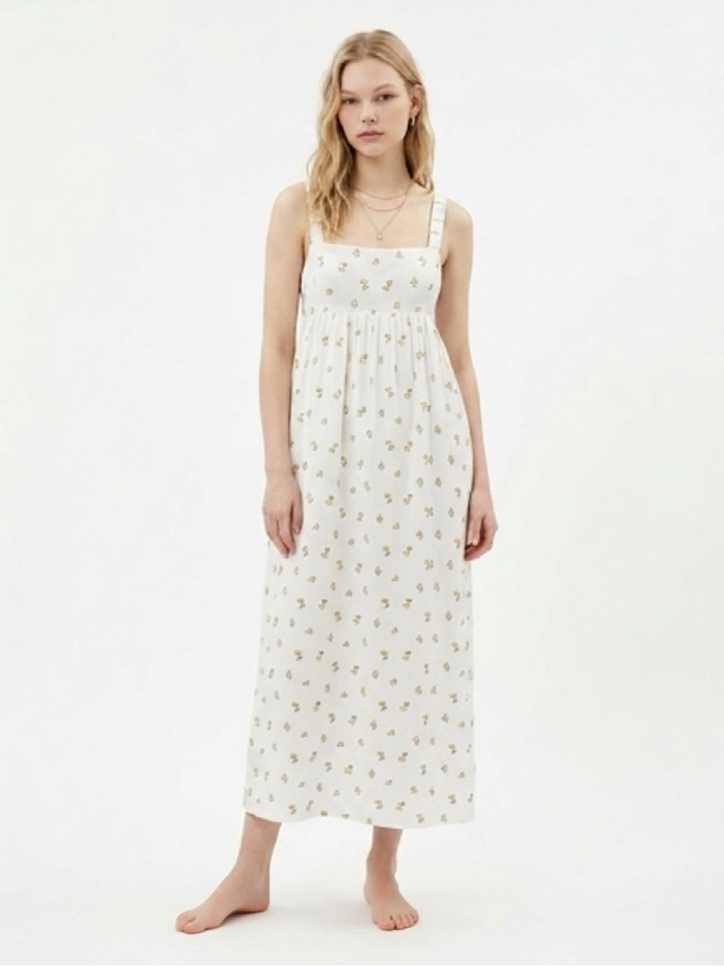 Reformation Tana Floral Linen Maxi Dress Smocking Ruched Straps Boho Eurosummer